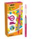 Scatola 12 evidenziatori Flex Highlighter rosa Bic