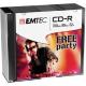 CD-R EMTEC 80MIN/700MB 52X SLIM CASE (kit 10pz)