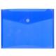 Busta a tasca con velcro in pp blu trasparente f.to 24x32cm per A4 Exacompta