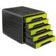 Cassettiera 5 cassetti standard nero/verde anice 7-111 Smoove Cep