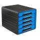 Cassettiera 5 cassetti standard nero/blu oceano 7-111 Smoove Cep