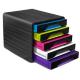Cassettiera 5 cassetti standard nero/multicolori 7-111 Smoove Cep