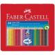 ASTUCCIO metallo 24 PASTELLI COLORATI ACQUERELLABILI Color Grip FABER CASTELL