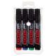 Astuccio 4 marcatori UNI PROCKEY M122 p.tonda colori assortiti UNI MITSUBISHI