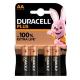 BLISTER 4 PILE DURACELL PLUS (MN1500) AA - STILO