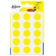 Blister 90 etichetta adesiva tonda PSA giallo Ø19mm Avery