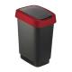 PATTUMIERA 25LT in PPL Nero/Rosso COPERCHIO BASCULANTE ROTHO