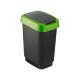 PATTUMIERA 25LT in PPL Nero/Verde COPERCHIO BASCULANTE ROTHO