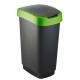 PATTUMIERA 50LT in PPL Nero/Verde COPERCHIO BASCULANTE ROTHO