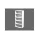 ARMADIO MODULARE A GIORNO 90x44cm - H200cm BIANCO