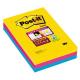 BLOCCO 90 foglietti Post-it® Super Sticky RIGHE 101x152mm 4690-SS3RIO COLORI RIO