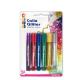 Blister colla glitter 6 penne 10,5ml colori assortiti metal DECO