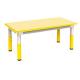 Tavolo telescopico 120x60x46cm H46/58cm giallo CWR