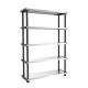 SCAFFALE PPL 5 RIPIANI METALLO 119x45x185cm GRIGIO/NERO TERRY