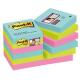 BLOCCO 90foglietti Post-it® Super Sticky 47,6x47,6mm 622-12SS-MIA COLORI MIAMI