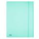 Cartella 3L c/elastico PPL PSTEL azzurro f.to utile 24x33cm Favorit