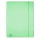 Cartella 3L c/elastico PPL PSTEL verde f.to utile 24x33cm Favorit