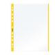 10 BUSTE FORATE 21x29.7cm C/BANDA COLORE GIALLO 01/0165