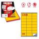 Etichetta adesiva C/500 giallo 100fg A4 70x36mm (24et/fg) Markin