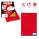 Etichetta adesiva C/500 rosso 100fg A4 70x36mm (24et/fg) Markin