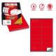 Etichetta adesiva C/501 rosso 100fg A4 105x36mm (16et/fg) Markin