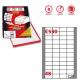 Etichetta adesiva C/530 bianca 100fg A4 48x25mm (48et/fg) Markin