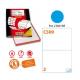 Etichetta adesiva C/509 blu 100fg A4 210x148mm (2et/fg) Markin