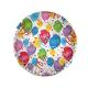 10 piatti carta plastificata Happy Balloons Ø18cm Big Party