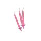 12 candeline c/supporto h. 8cm rosa Big Party