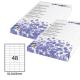 Etichetta adesiva bianca 100fg A4 52,5x25mm (48et/fg) STARLINE