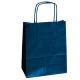 25 SHOPPERS CARTA KRAFT 22X10X29CM TWISTED BLU