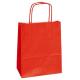 25 shoppers carta kraft 14x9x20cm twisted rosso