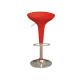 SGABELLO BAR in ABS e ACCIAIO H55/78cm ROSSO