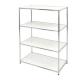 LIBRERIA 4 RIPIANI ACCIAIO/BIANCO 80x40cm - H120cm Easy System