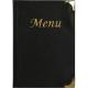 PORTA MENU' A5-23,7x17cm NERO in PVC BASIC con 4+2 BUSTE FISSE