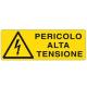 CARTELLO ALLUMINIO 35x12,5cm 'Pericolo Alta Tensione'