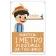 Cartello alluminio 20x30cm "Mantieni 1 metro di distanza" per bambini